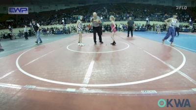 70 lbs Consi Of 4 - Paisleigh Carpenter, Choctaw Ironman Youth Wrestling vs Myka Stitt, Standfast