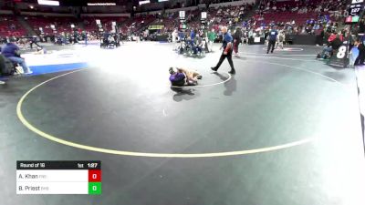 145 lbs Round Of 16 - Ammar Khan, Franklin (Elk Grove) (SJ) vs Beau Priest, Bakersfield (CS)