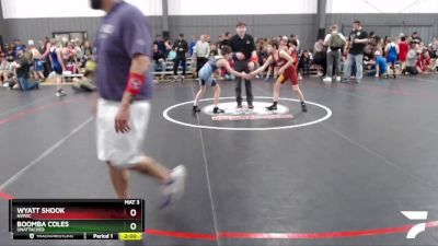 78 lbs Cons. Round 2 - Wyatt Shook, NWWC vs Boomba Coles, Unattached