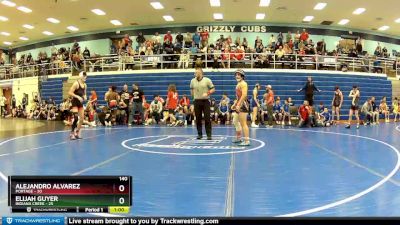 140 lbs Semis (4 Team) - Alejandro Alvarez, Portage vs Elijah Guyer, Indiana Creek