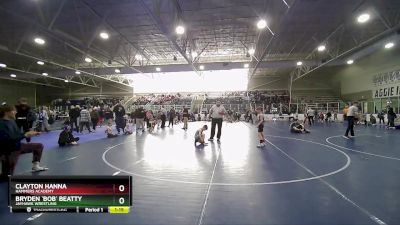 67 lbs Quarterfinal - Clayton Hanna, Hammers Academy vs Bryden `Bob` Beatty, Jayhawk Wrestling