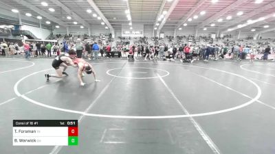 132 lbs Consi Of 16 #1 - Tristan Forsman, TX vs Brennan Warwick, OH