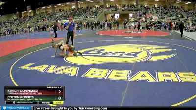 77 lbs Semifinal - Colton Roberts, Inland Northwest Wrestling Tra vs Kenichi Dominguez, Team Aggression Wrestling Club