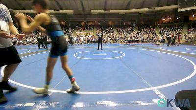 84 lbs Round Of 32 - Ryatt Rodden, Harrah Little League Wrestling vs Austin Thatcher, Heat