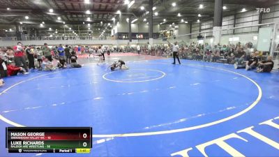 106 lbs Round 2 (6 Team) - Luke Richards, RALEIGH ARE WRESTLING vs Mason George, SHENANDOAH VALLEY WC