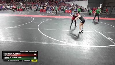 95 lbs Cons. Round 4 - Rohwen Aultman, IGH Youth Wrestling vs Maya Schumacher, Brillion