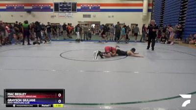 82 lbs 3rd Place Match - Mac Begley, Virginia Patriots Wrestling vs Grayson Giuliani, NOVA Wrestling Club