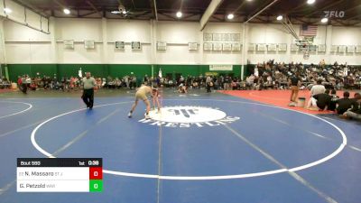 126 lbs Consi Of 16 #2 - Nik Massaro, St Joesphs Collegiate vs Griffin Petzold, Warwick Valley