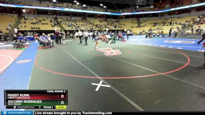 140 Class 2 lbs Cons. Round 2 - Maddy Kunn, Liberty (Wentzville) vs Socorro Rodriguez, Rock Bridge