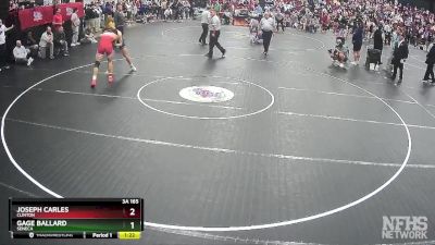 3A 165 lbs Semifinal - Joseph Carles, Clinton vs Gage Ballard, Seneca