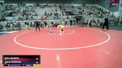 50 lbs Quarterfinal - Nyla Valencia, CA vs Emilie Gonzalez, CA