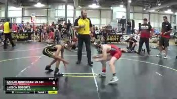 82 lbs Round 3 (6 Team) - Carlos Rodriguez-de Cespedes, Steel Valley Psychos vs Jaxson Roberts, American Gladiators-Blue