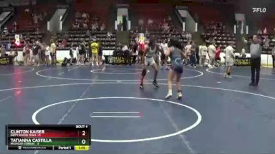 108 lbs Round 2 (4 Team) - Clinton Kaiser, Dirty Dozen Team vs Tatianna Castilla, Michigan Cobras