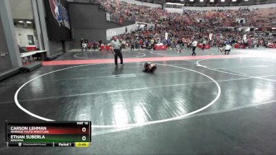 95 lbs Cons. Round 4 - Carson Lehman, Warrior Youth Wrestling vs Ethan Suberla, Nekoosa