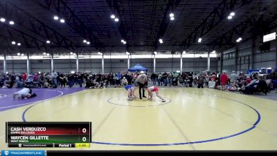 90 lbs Champ. Round 2 - Cash Verduzco, Nampa Bulldogs vs Waycen Gillette, West Minico