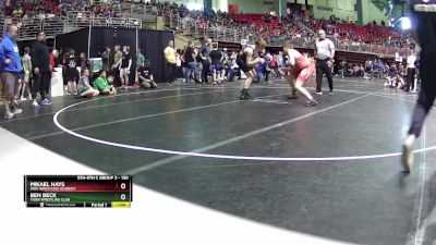 130 lbs Champ. Round 1 - Mikael Hays, MWC Wrestling Academy vs Ben Beck, Tiger Wrestling Club