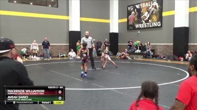 65 lbs Round 2 - Aveah Sainci, Female Elite Wrestling vs Mackenzie Williamson, Nebraska Wrestling Academy-NWA