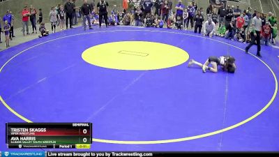 55 lbs Semifinal - Tristen Skaggs, Viper Wrestling vs Ava Harris, Illinois Valley Youth Wrestlin