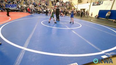 55 lbs Quarterfinal - Derrick Mowdy, Checotah Matcats vs Gabriel Rinehart, Gentry Youth Wrestling