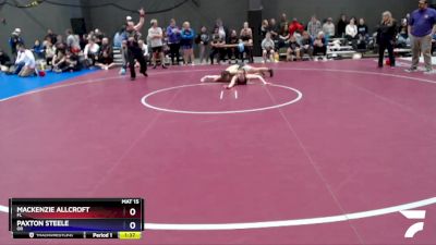 112 lbs Cons. Round 2 - MacKenzie Allcroft, FL vs Paxton Steele, OR