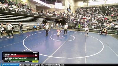 4A 105 lbs Champ. Round 1 - Abbey West, Jordan vs Aniessa Disbrow-hunt, Cedar City