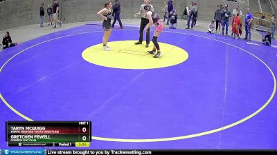 122 lbs Round 5 - Taryn McQuigg, North Medford Youth Wrestling vs Gretchen Fewell, Cowboy Mat Club