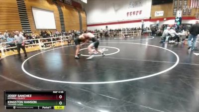 285 lbs Quarterfinal - Kingston Hanson, Thunder Basin vs Josef Sanchez, Natrona County