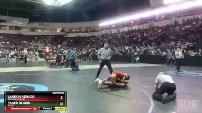 4A 114 lbs Semifinal - Taner Olguin, Aztec vs Landon Atencio, Espanola Valley