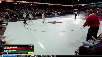 D1-150 lbs Quarterfinal - Henry Niebauer, Hortonville vs Adam Whittier, Mukwonago