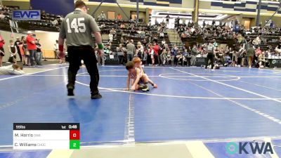 55 lbs 2nd Place - Maddox Harris, Oklahoma Wrestling Academy vs Creed Williams, Choctaw Ironman Youth Wrestling