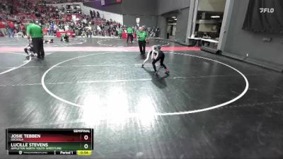 77 lbs Semifinal - Josie Tebben, Osceola vs Lucille Stevens, Appleton North Youth Wrestling