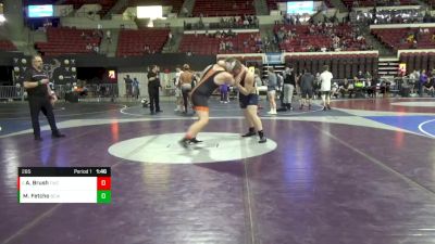 285 lbs Semifinal - Austin Brush, Frenchtown Wrestling Club vs Markus Fetcho, Big Cat Wrestling