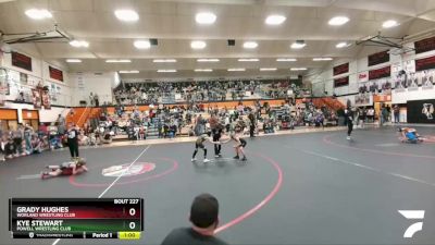 70 lbs Quarterfinal - Kye Stewart, Powell Wrestling Club vs Grady Hughes, Worland Wrestling Club