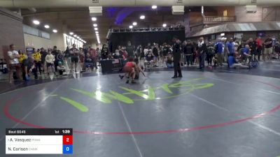 41 kg Quarters - Abel Vasquez, Poway Wrestling vs Nolan Carlson, Champions Wrestling Club