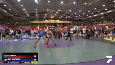 182 lbs Cons. Round 4 - Kody Brenn, KS vs Samuel Watkins, KS