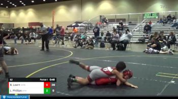 82 lbs Round 5 (6 Team) - Bryson Learn, ARES Red vs Luke Phillips, ARES White