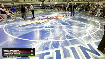 121 lbs Finals (8 Team) - Brody Bergeron, Saint Michael Albertville vs Creighton Daniels, Staley