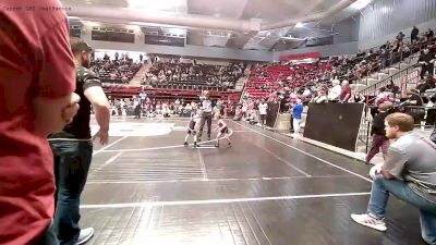 43 lbs Round Of 16 - Clayton Brady, Barnsdall Youth Wrestling vs Kyson Overholser, Salina Wrestling Club