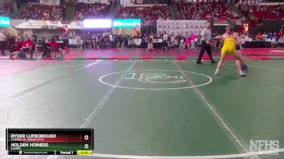 A - 126 lbs Cons. Round 2 - Holden Hoiness, Laurel vs Ryder Lufborough, Custer Co. (Miles City)