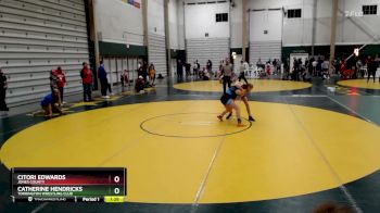 115-121 lbs Quarterfinal - Catherine Hendricks, Torrington Wrestling Club vs Citori Edwards, Jones County
