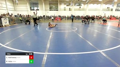 72 lbs Consi Of 16 #2 - Colton Hathaway, Taunton/Falcons WC vs Brittany Vota, Cranston