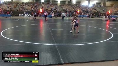 70 lbs Quarterfinal - Sam Sudduth, Wave Wrestling Club vs Tyler Morgan, Bradley Pride Wrestling Club