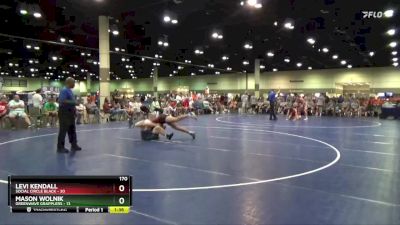 170 lbs Round 1 (6 Team) - Mason Wolnik, Greenwave Grapplers vs Levi Kendall, Social Circle Black