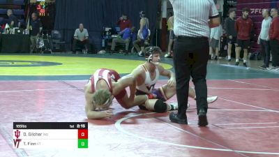 165 lbs Quarterfinal - Derek Gilcher, Indiana vs Ty Finn, Virginia Tech