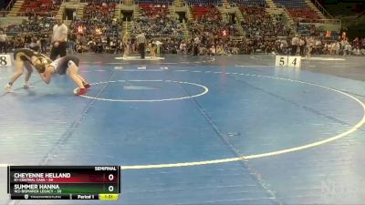 145 lbs Semis & 1st Wrestleback (8 Team) - Cheyenne Helland, E1-Central Cass vs Summer Hanna, W2-Bismarck Legacy