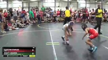 56 lbs Finals (8 Team) - Ryatt Cavazos, No Escape Wrestling Academy vs Clayton Staples, ARES