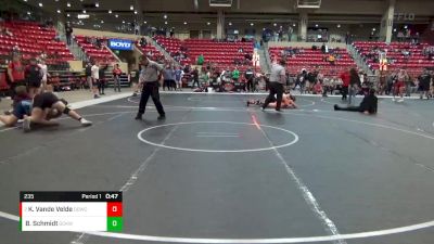 235 lbs 5th Place Match - Kendrick Vande Velde, Ogden`s Outlaws Wrestling Club vs Brody Schmidt, Gray County Kids Wrestling Clu