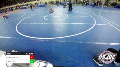 88 lbs Quarterfinal - Ayden Wagner, Team Choctaw vs Scott Cox, Division Bell Wrestling