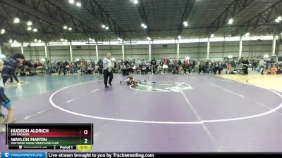 54 lbs Round 1 - Waylon Martin, Southern Idaho Wrestling Club vs Hudson Aldrich, 208 Badgers