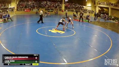 120 lbs Quarterfinal - Carlos Giles Cervantes, Spring Valley vs Cade Ross, Mcqueen